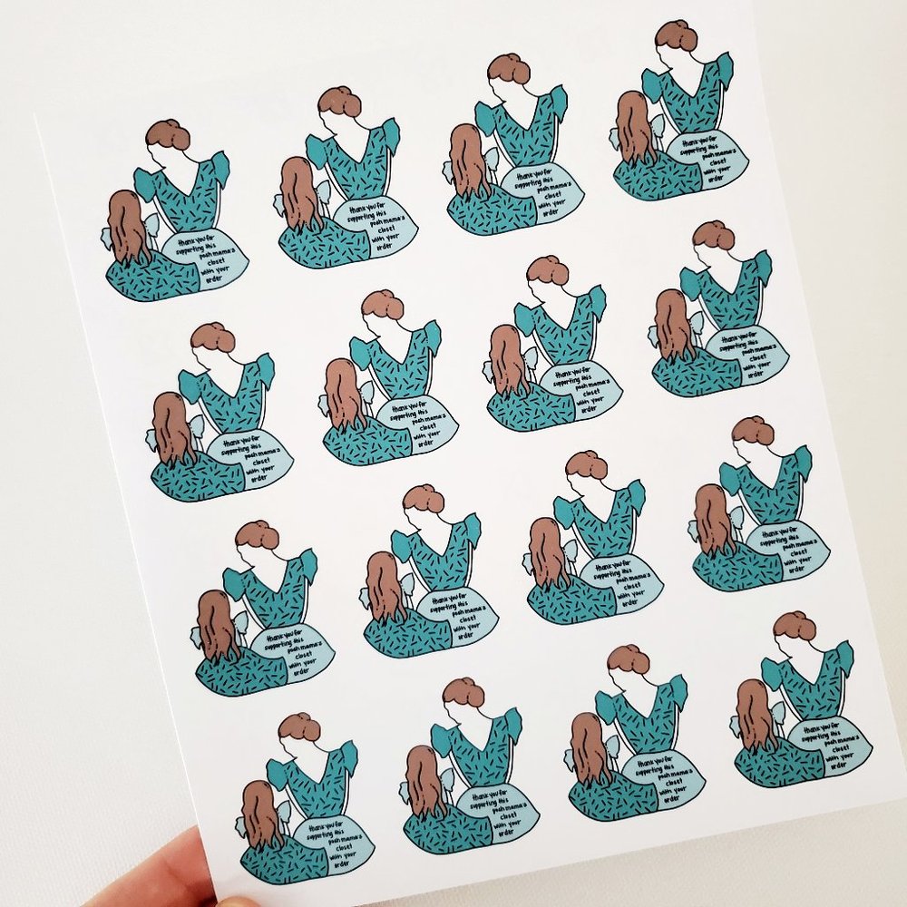 LB071 STICKERS Custom Poshmark Stickers Thank You For Supporting this Posh Mama - Picture 3 of 6
